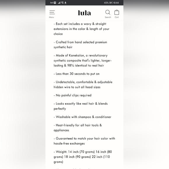 Lula Secret Hair Ext - Halo extensions - Straight - light brown 22" - Picture 6 of 6